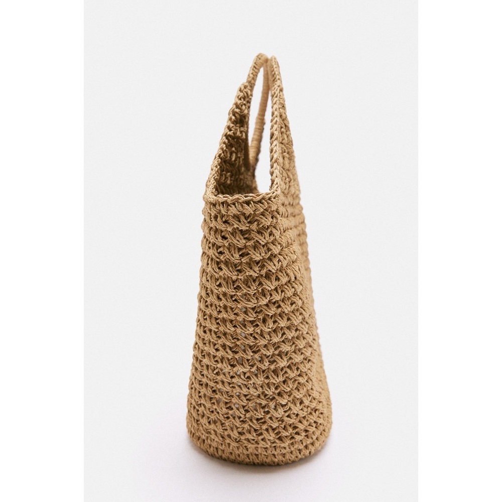 Zara NWT WOVEN SHOPPER BAG - Picture 3 of 6